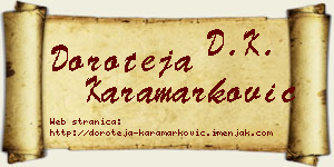Doroteja Karamarković vizit kartica